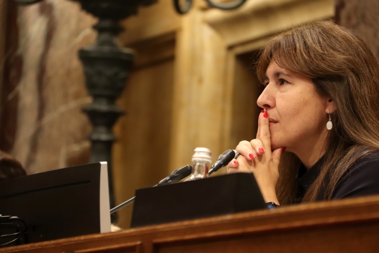 Parliament speaker Laura Borràs during a chamber session on July 6, 2022 (by Marta Sierra)